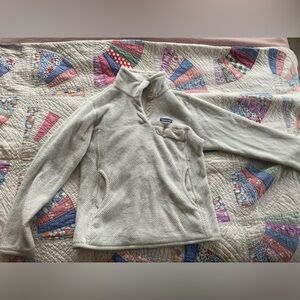Patagonia re took half snap pullover, white/ cream
